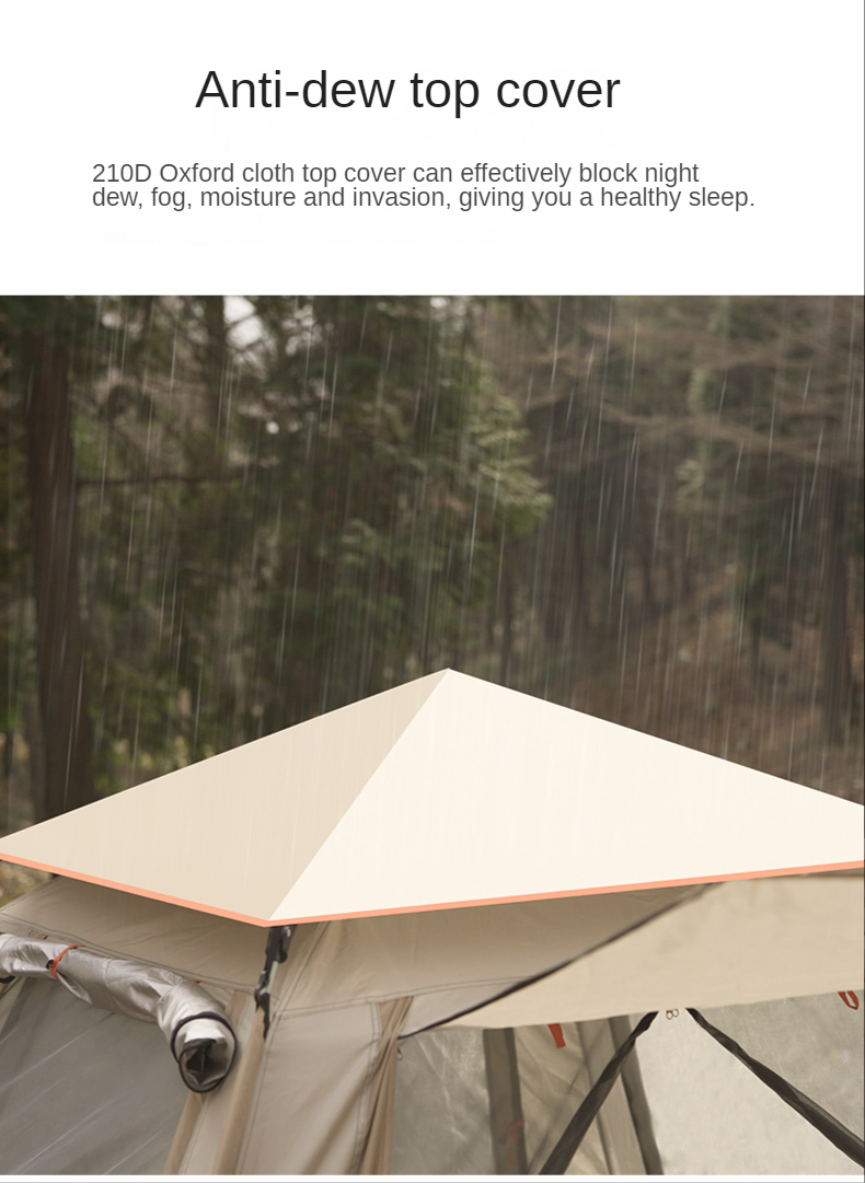 Cheap Goat Tents 3 4 Person Outdoor Camping Tent Portable Folding Camping Equipment Mosquito Proof Thickened Rain Proof Automatic Pop up Tent   
